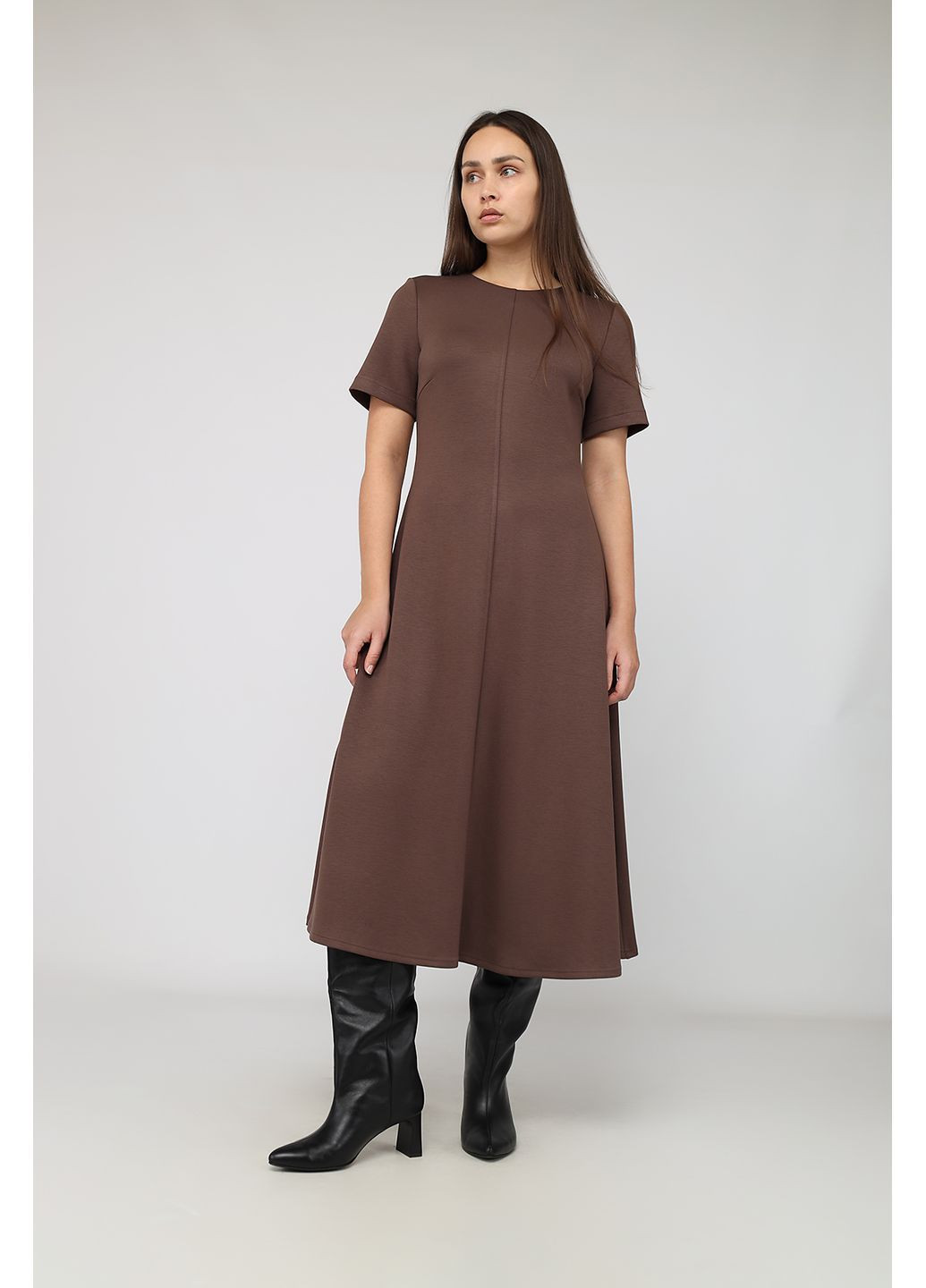 Коричнева сукня жіноча колір коричневий цб-00282912 Yuki