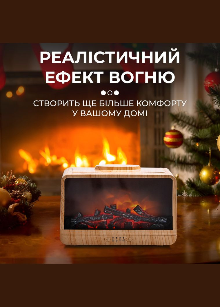 Увлажнитель воздуха Flame Fireplace Aroma Diffuser Black увлажнитель очиститель воздуха Happy Life (305389985)