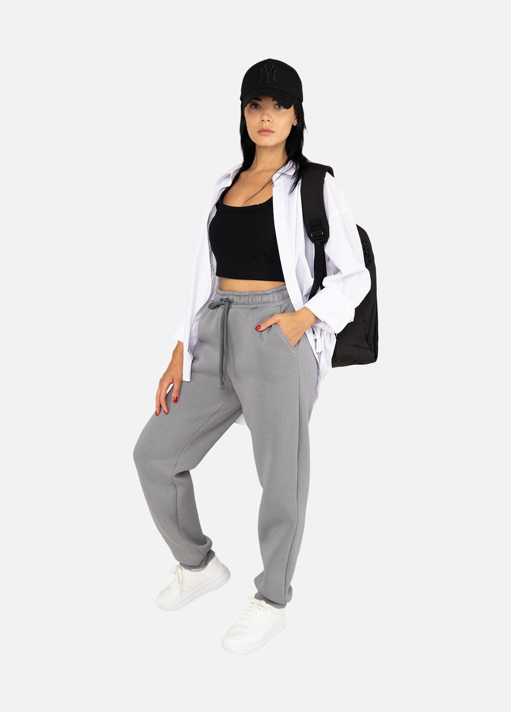 Женские спортивные штаны цвет светло-серый ЦБ-00254566 Yuki (306712676)