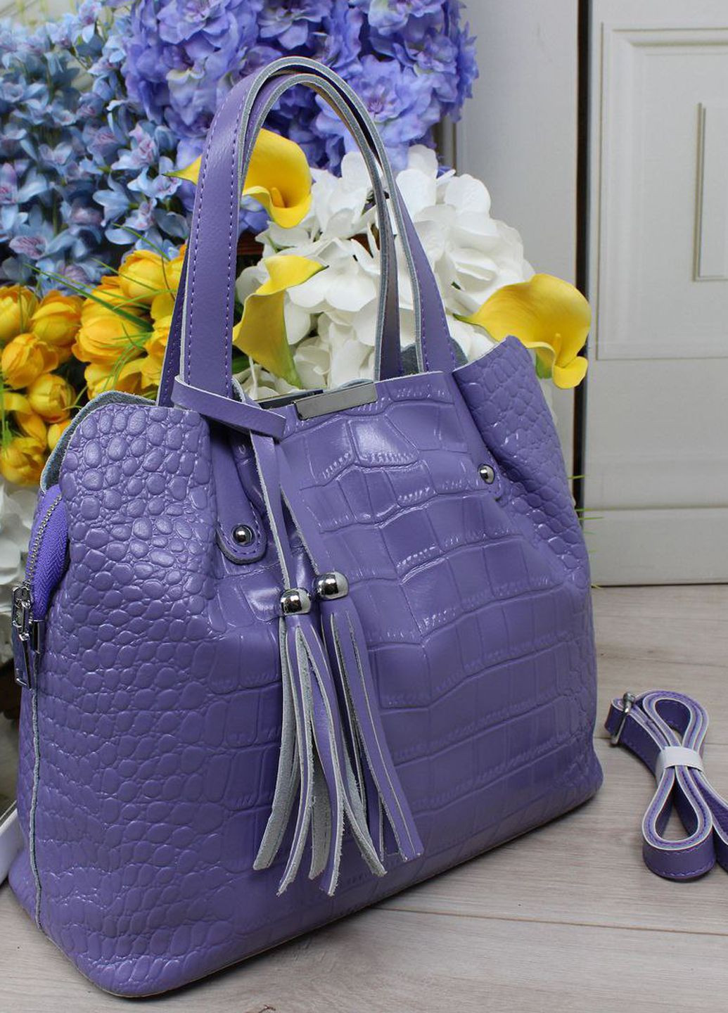 Сумка шкіряна з тисненням крокодил Vishnya (335707823)