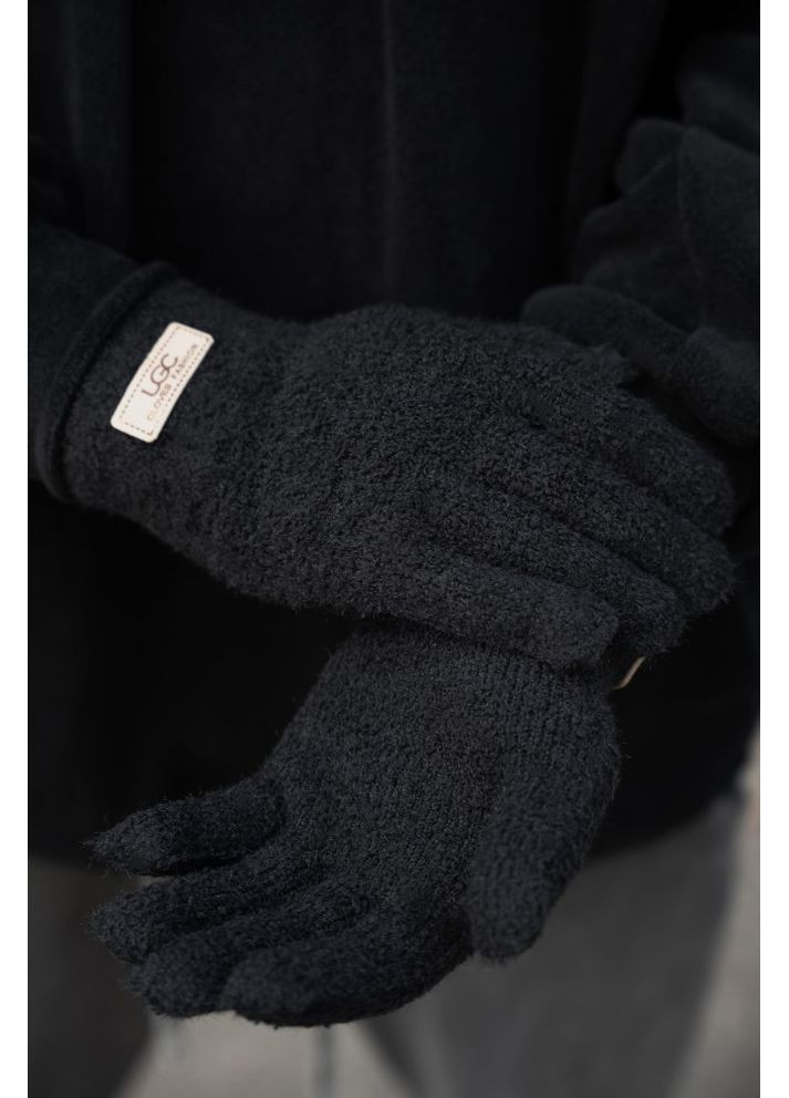 Теплі зимові міхові перчатки рукавиці 7-51А Lary Black Without (363020999)