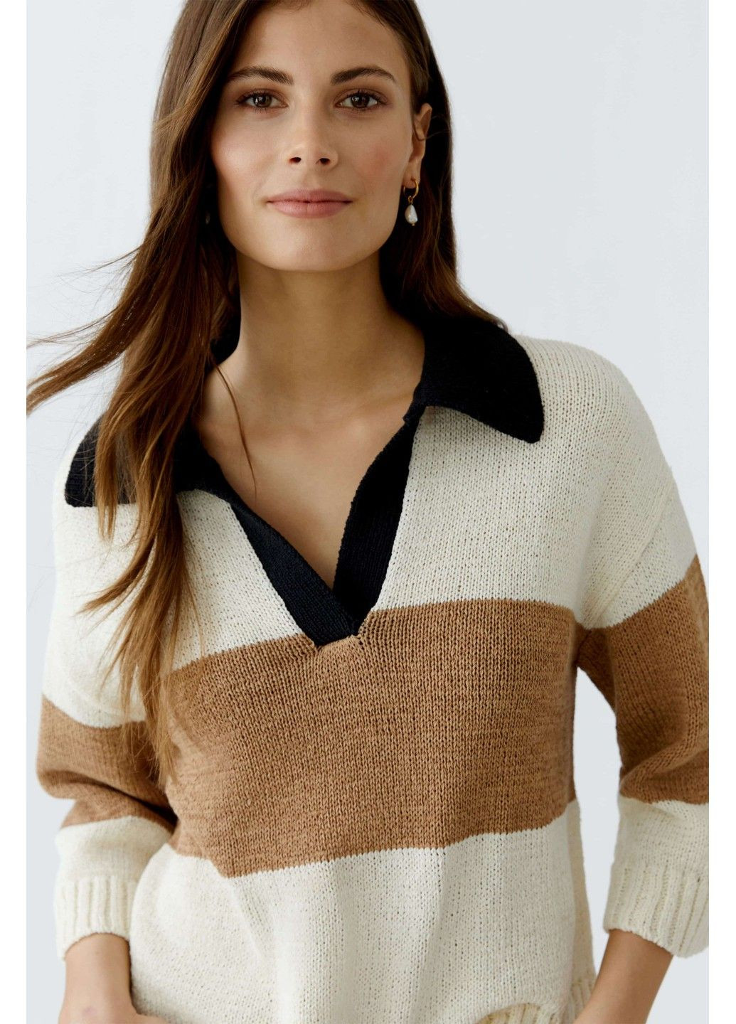 Комбинированный летний женский джемпер разные цвета джемпер Oui