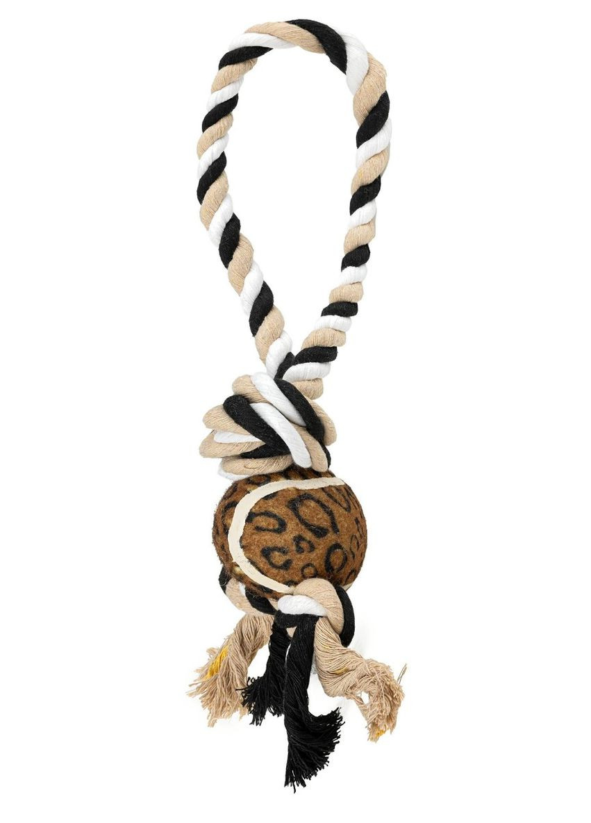 Іграшка для собак Вузловий канат з м'ячем, 40см Happet (353687453)