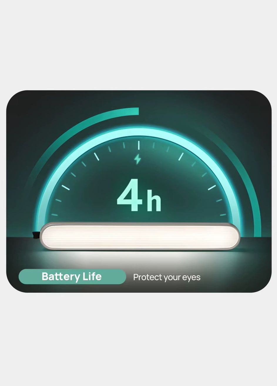 Лампа магнитная Goneo MW-A18DD 6W 5V/1A 60шт*0.2W/LED 30*10*42cm 3000K/4000K/K5700K 1800mAh Ra80 white No Brand (322291173)