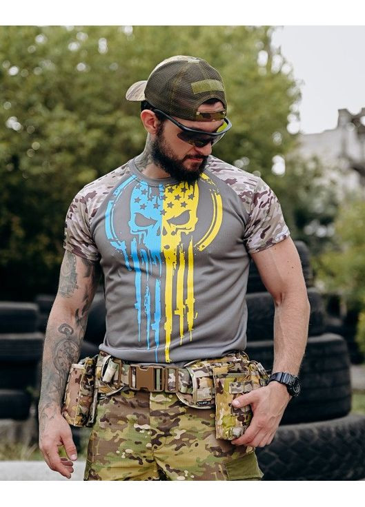 Тактична чоловіча футболка Необмежено Придатний сіра No Brand (358203760)