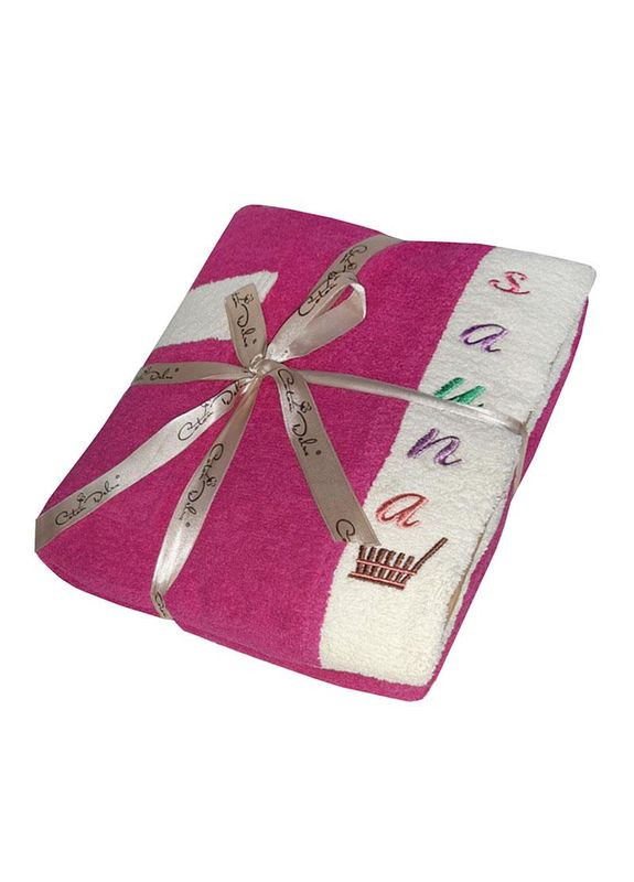 Набір для сауни Cotton жіночий — Pink (рушник 75*150 + чалма + капці) Gursan (288045399)