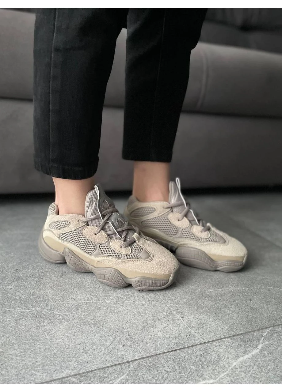 Серые летние кроссовки adidas yeezy boost 500 grey адидас изи буст No Brand