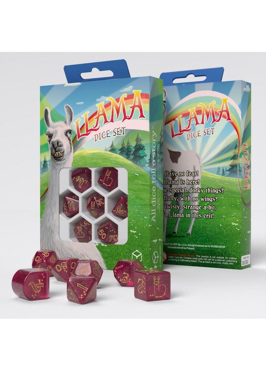 Настольная игра Набор кубиков Llama Puffy Modern Dice Set (7) Q-Workshop (371882727)