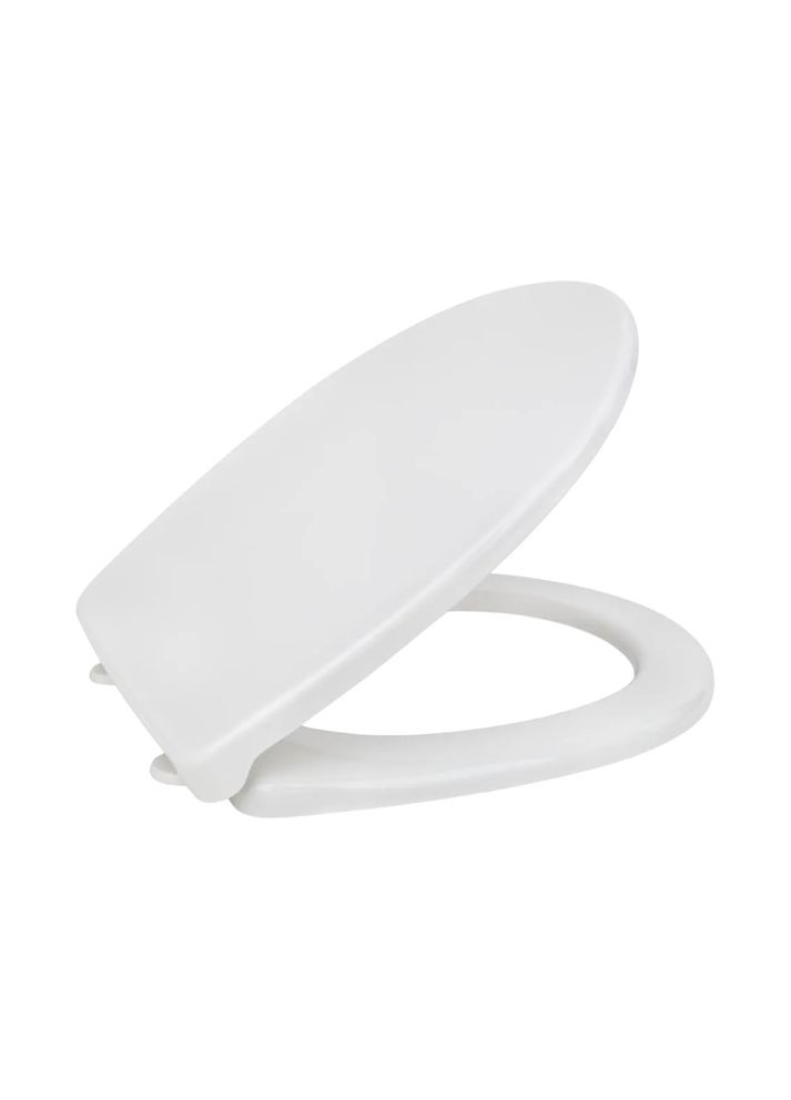 Сиденье для унитаза белое СП‑8 с пластиковым креплением 358×430 мм SoloPlast (340286067)