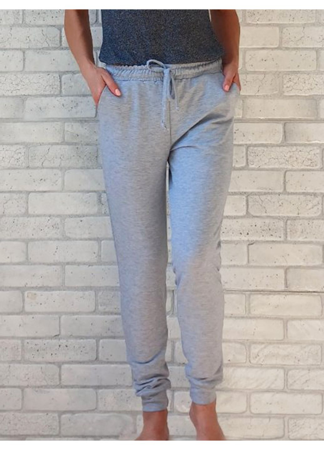 Черные женские спортивные штаны с карманами No Brand (361032153)