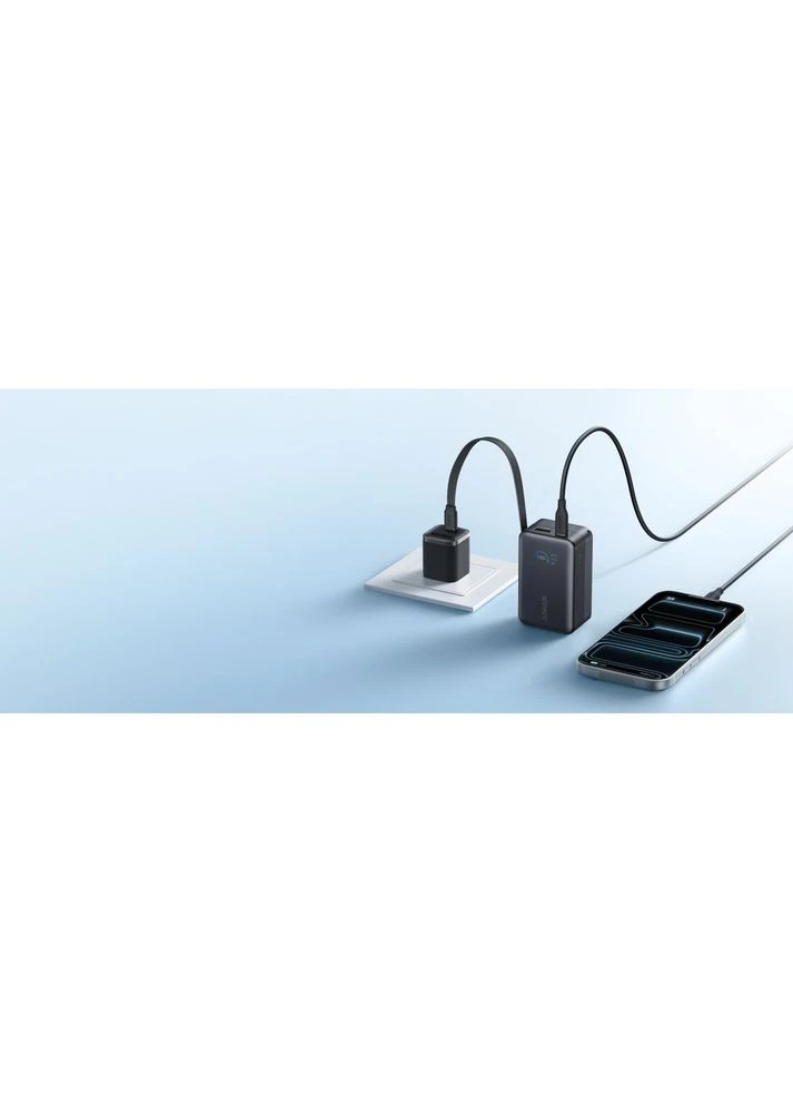 Powerbank Nano 10000 mAh 45W Вбудований кабель USB-C Чорний (A1638H11) Anker (386303728)