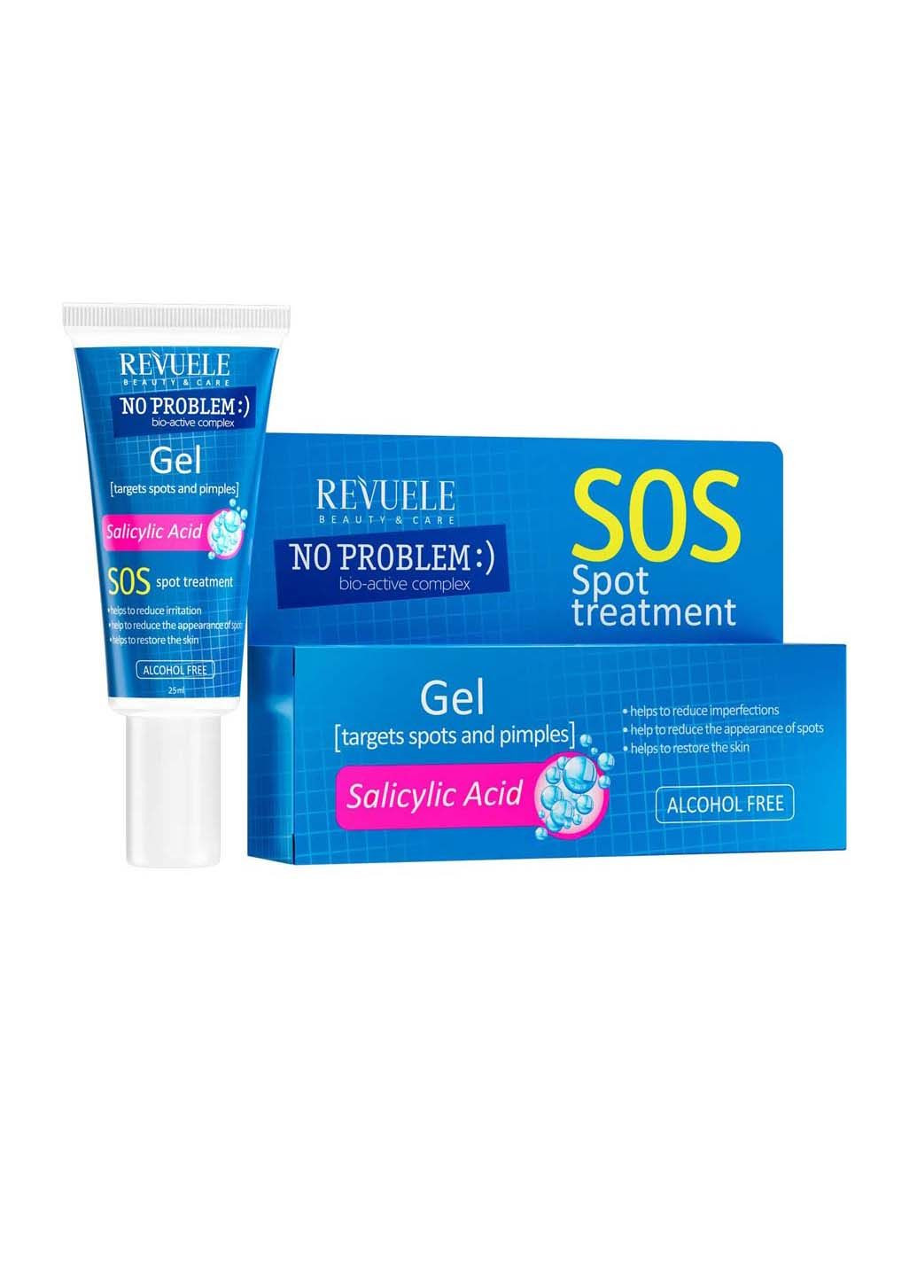 Гель с салициловой кислотой от прыщей No Problem 25 мл REVUELE (317191508)