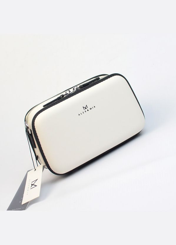 Біла жіноча маленька сумка крос боді через плече на два відділення Alex&Mia (338182407)