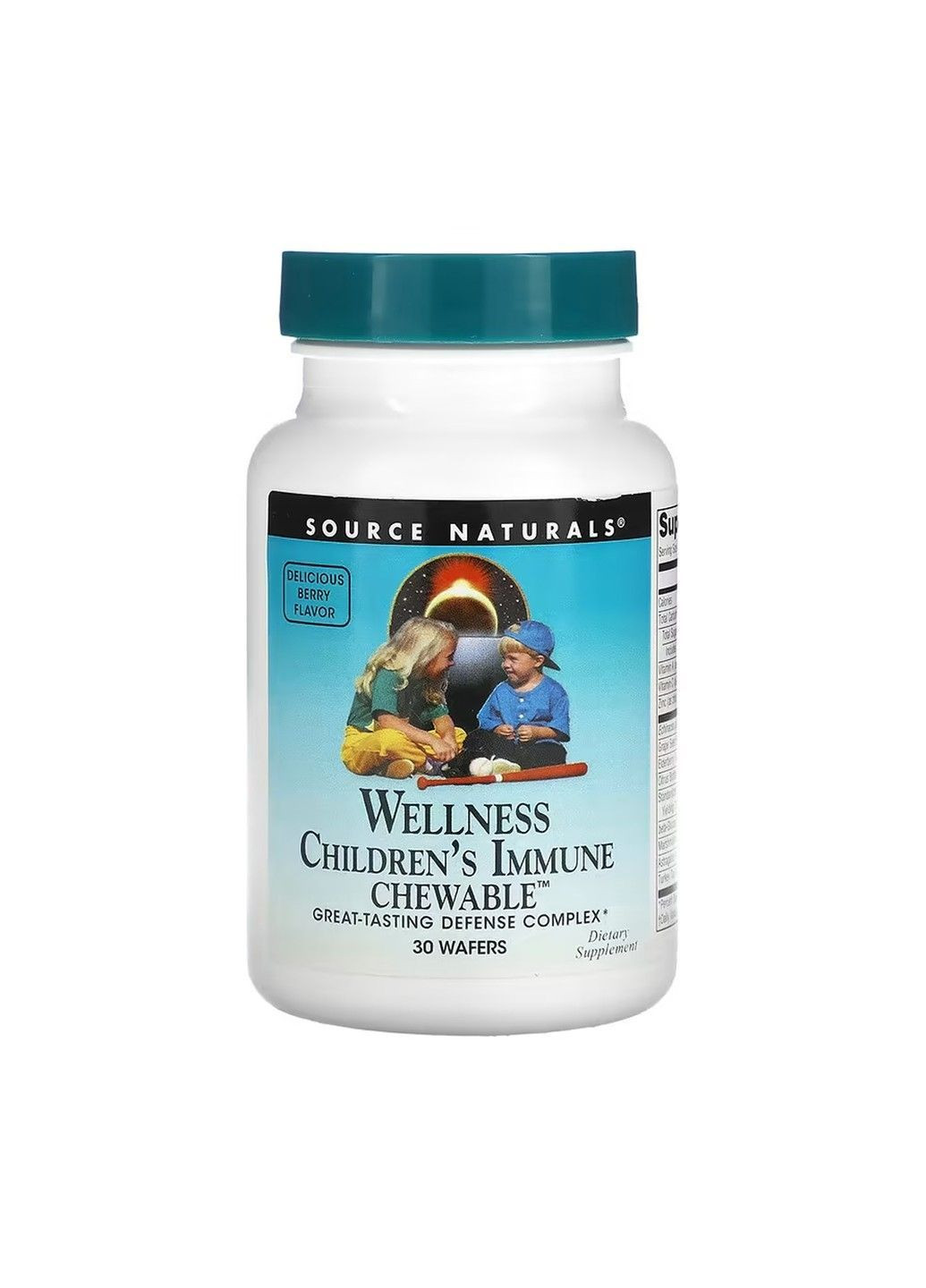 , Wellness Children's Immune Chewable™, со вкусом ягод, 30 жевательных таблеток Source Naturals (364956334)