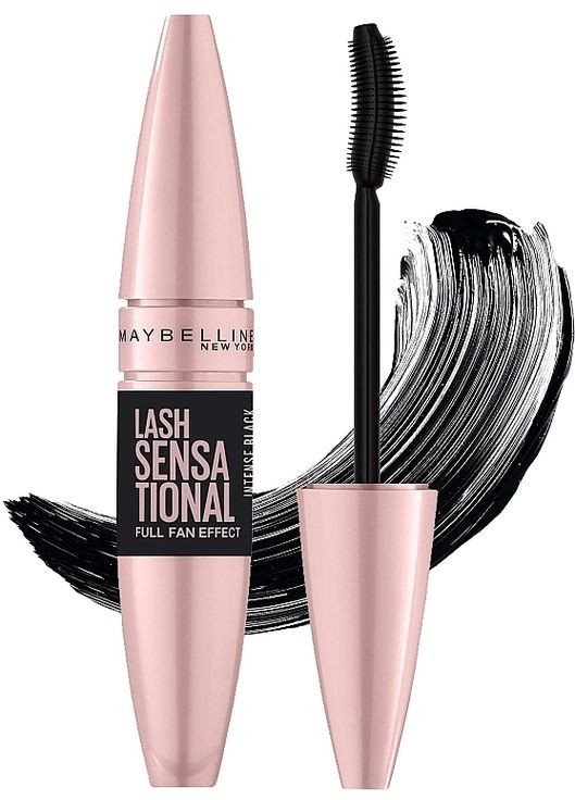 Туш для вій Lash Sensational Віяловий Обсяг, Інтенсивний Чорний, Black, 9.5мл Maybelline (313652709)