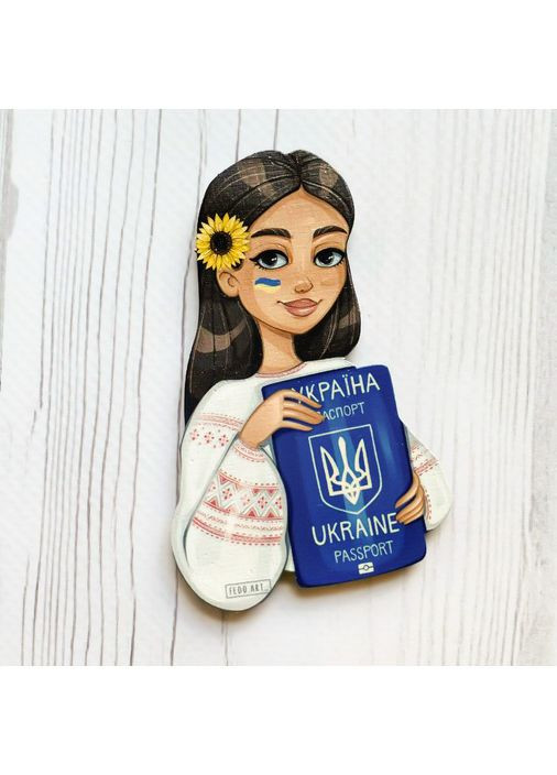 Магнитик Девушка с паспортом (патриотический принт 12) CASE CONTROL (355389055)