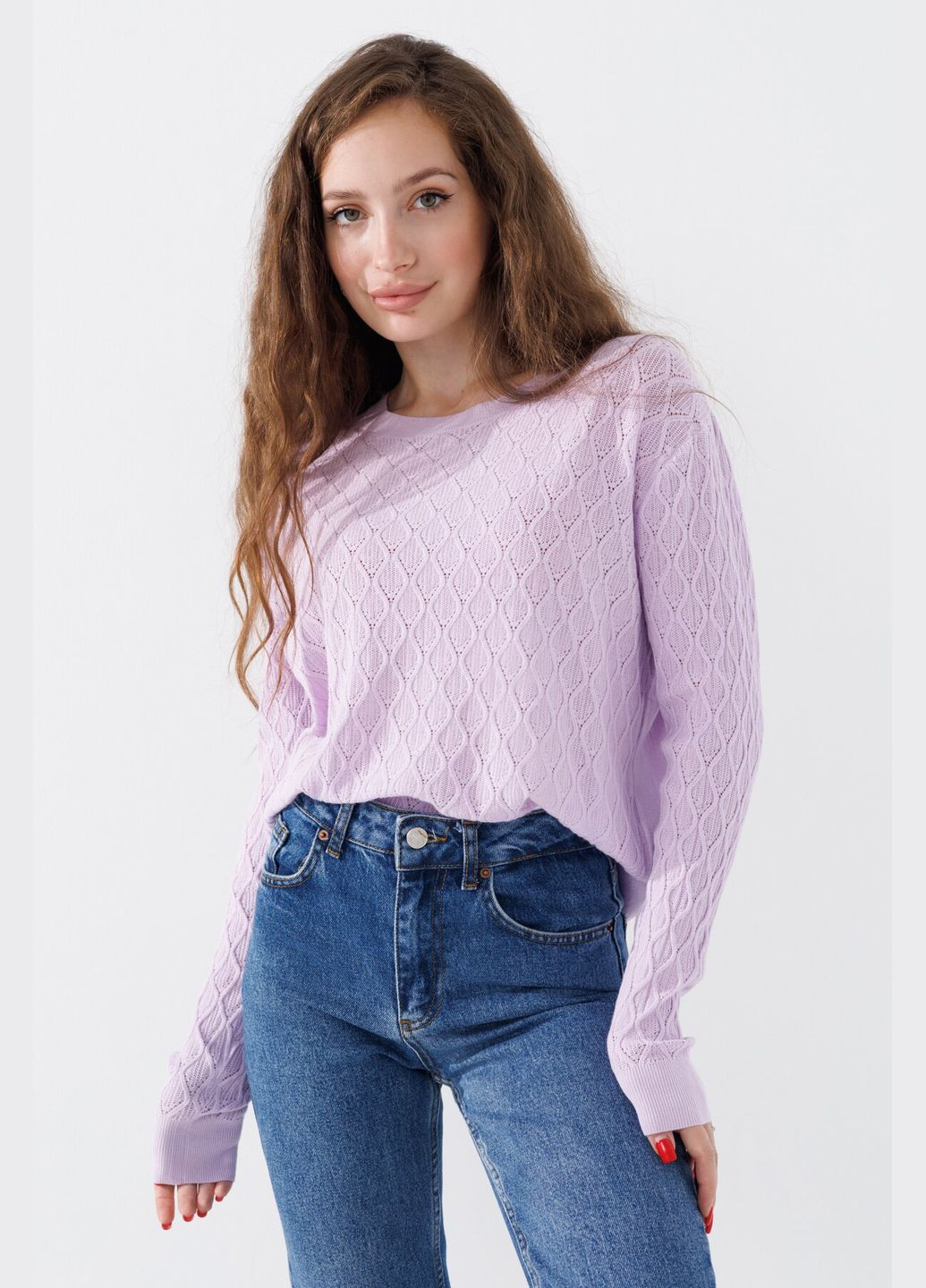 Лавандовый демисезонный джемпер однотонный женский t10434-1 лавандовый (2000990546777d) shop (2000990546777) Accorddream