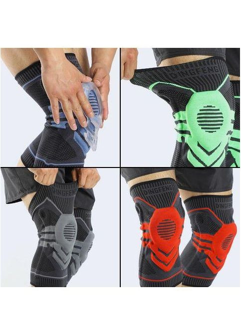 Бандаж на колінний суглоб . XL/42-44см. Напівжорсткий. Ребра жорсткості. Кільце-Фіксатор. Чорно-Червоний. Bd AB006U (307288104)