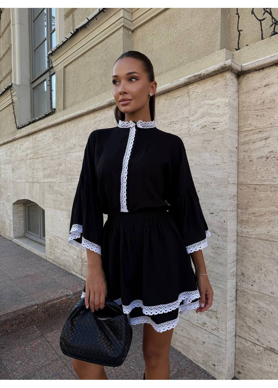 Черное повседневный, коктейльное, вечернее, кэжуал женское платье FINO Mode