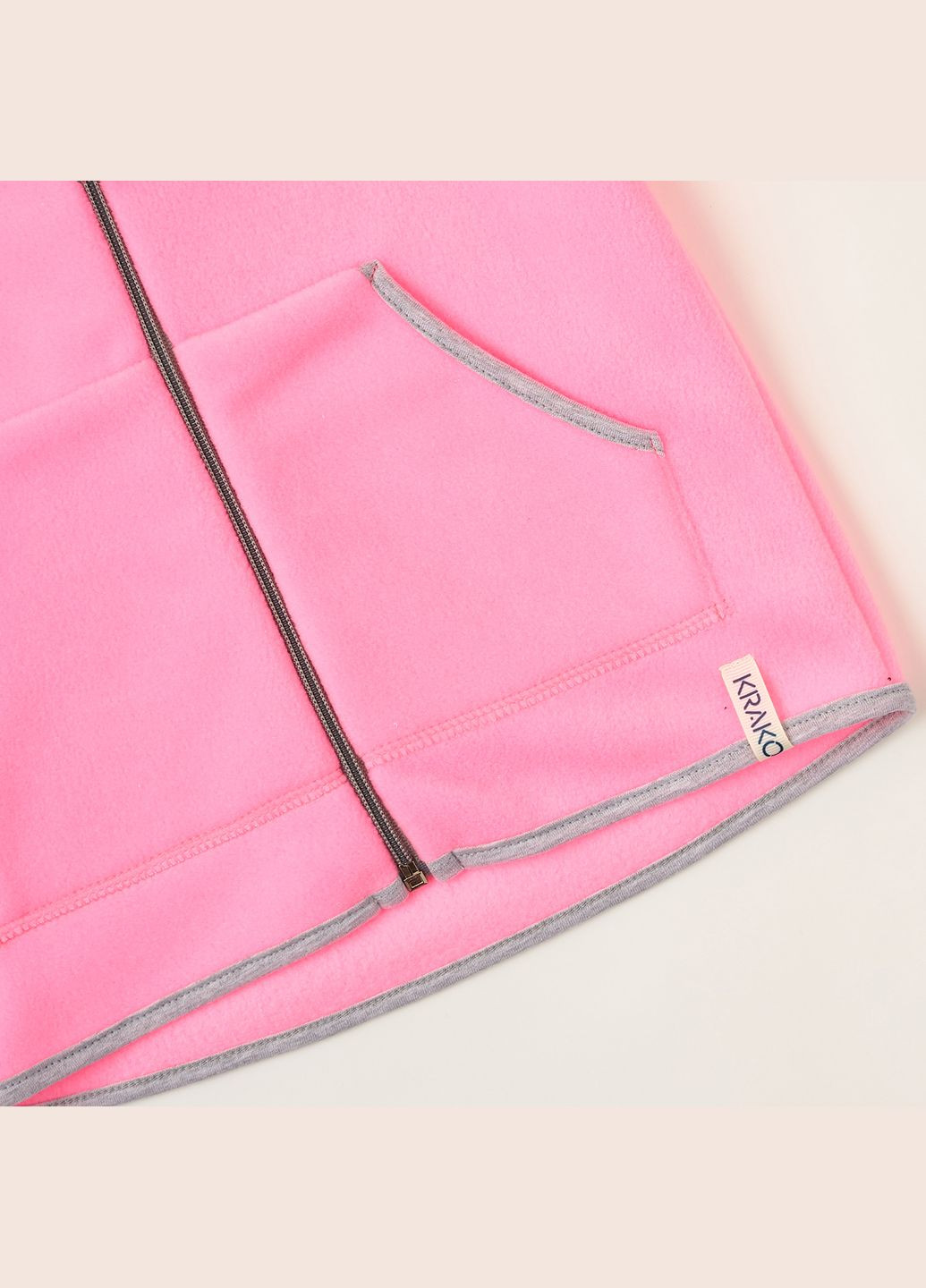 Костюм дитячий для дівчинки рожевий з флісу: кофта та штани KRAKO (314945536)