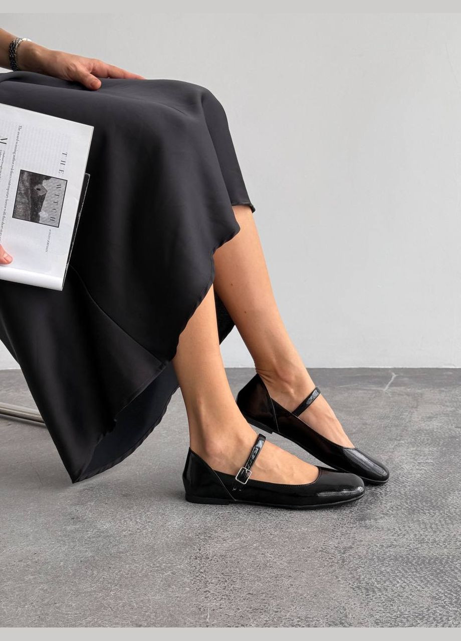 Женские балетки | чёрные натуральная кожа (322743878)