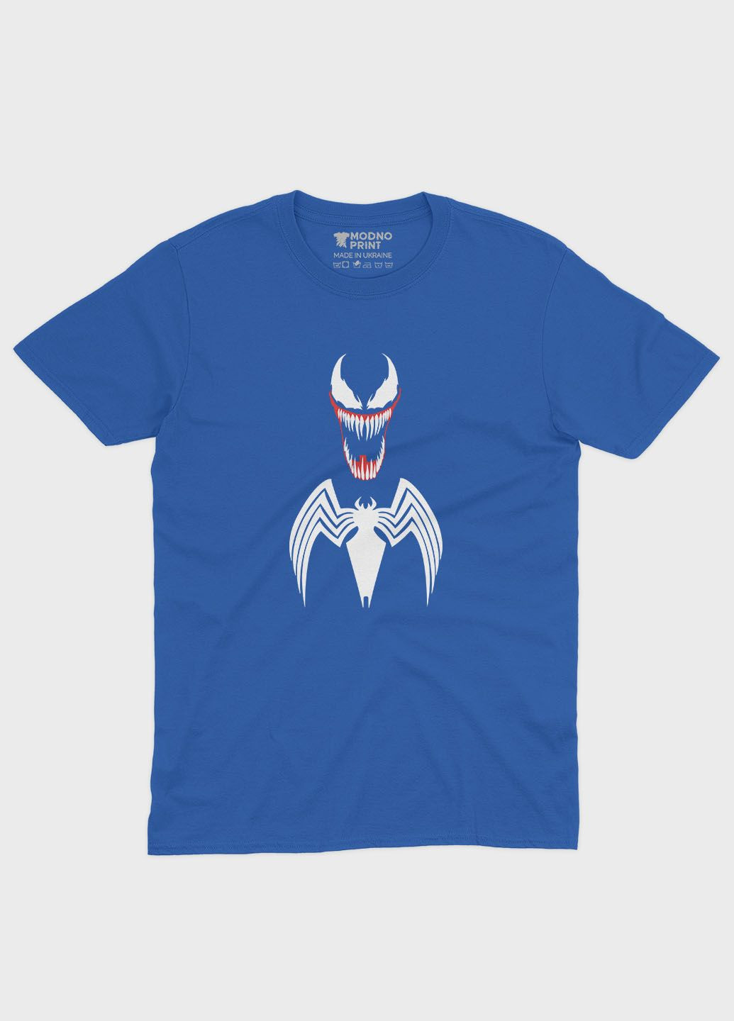 Синяя демисезонная футболка для мальчика с принтом супервора - веном (ts001-1-brr-006-013-008-b) Modno
