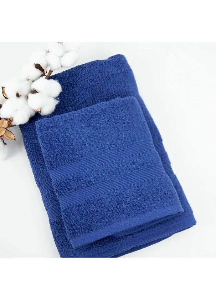 Рушник для обличчя банне Tender Touch Navy Р-04139-27906 70х140 см індиго ТЕП комбінований