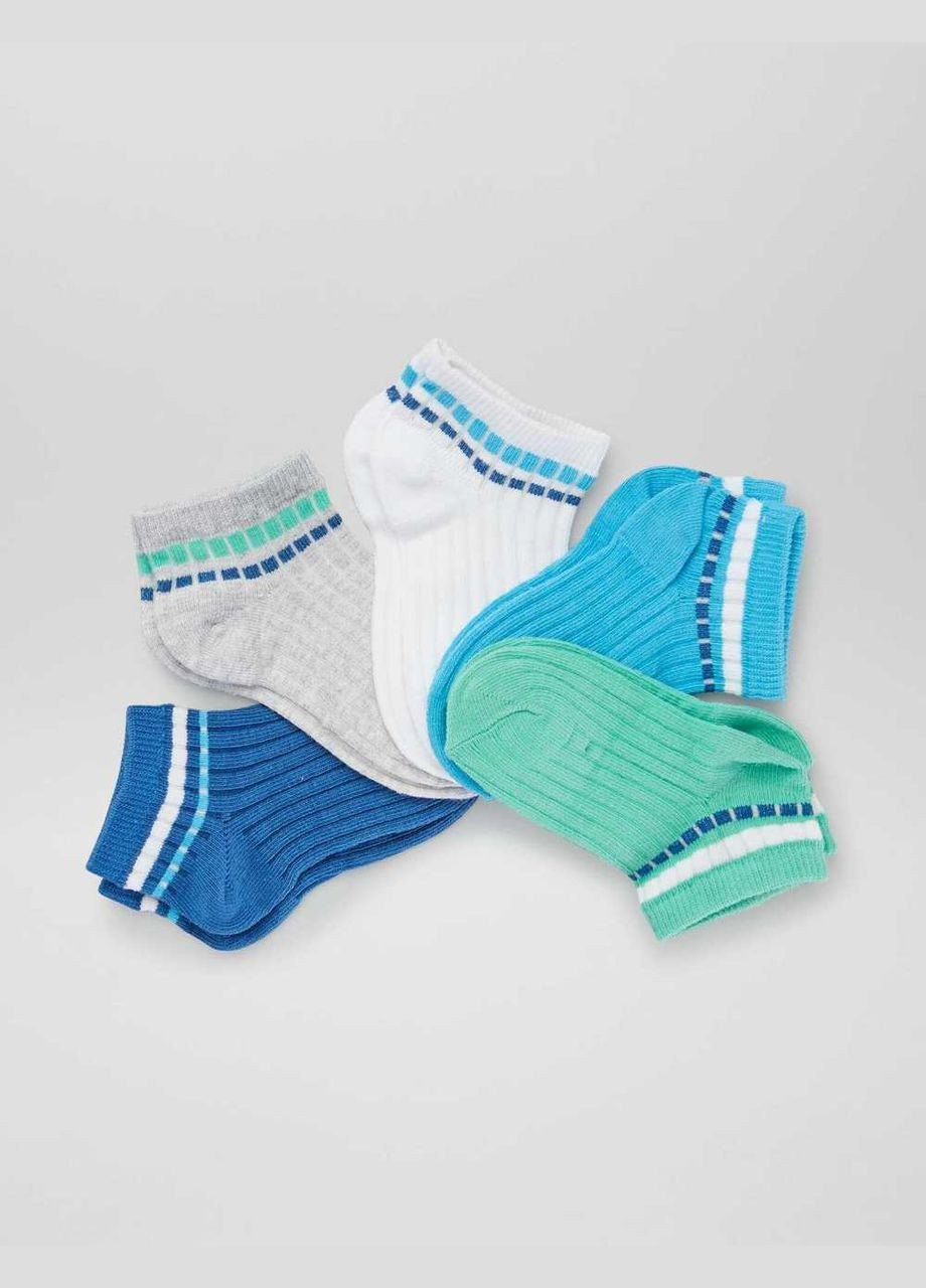 Комбинированные носки,голубой-белый-зеленый, Kiabi (322128303)