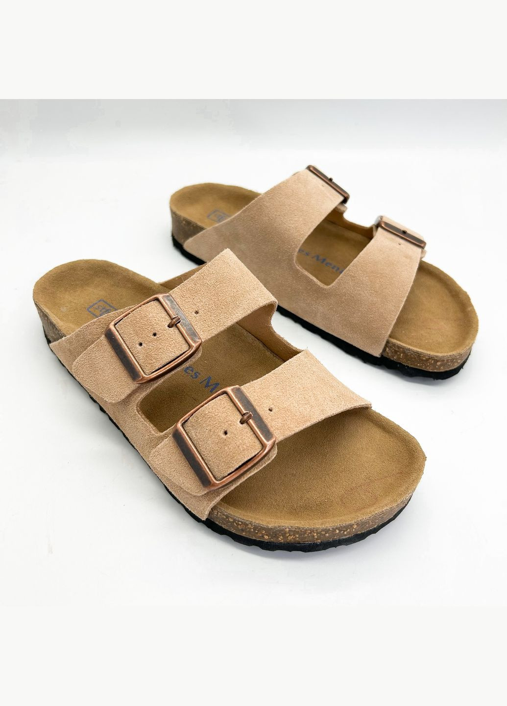 Бежевые шлепанцы (р) замша 0-1-1-am-518-2-16 Arees Meniwa