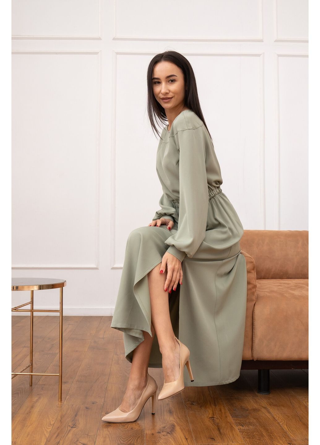 Оливковое праздничный, деловое, кэжуал платье ри мари лиана ск 2125 RiMari