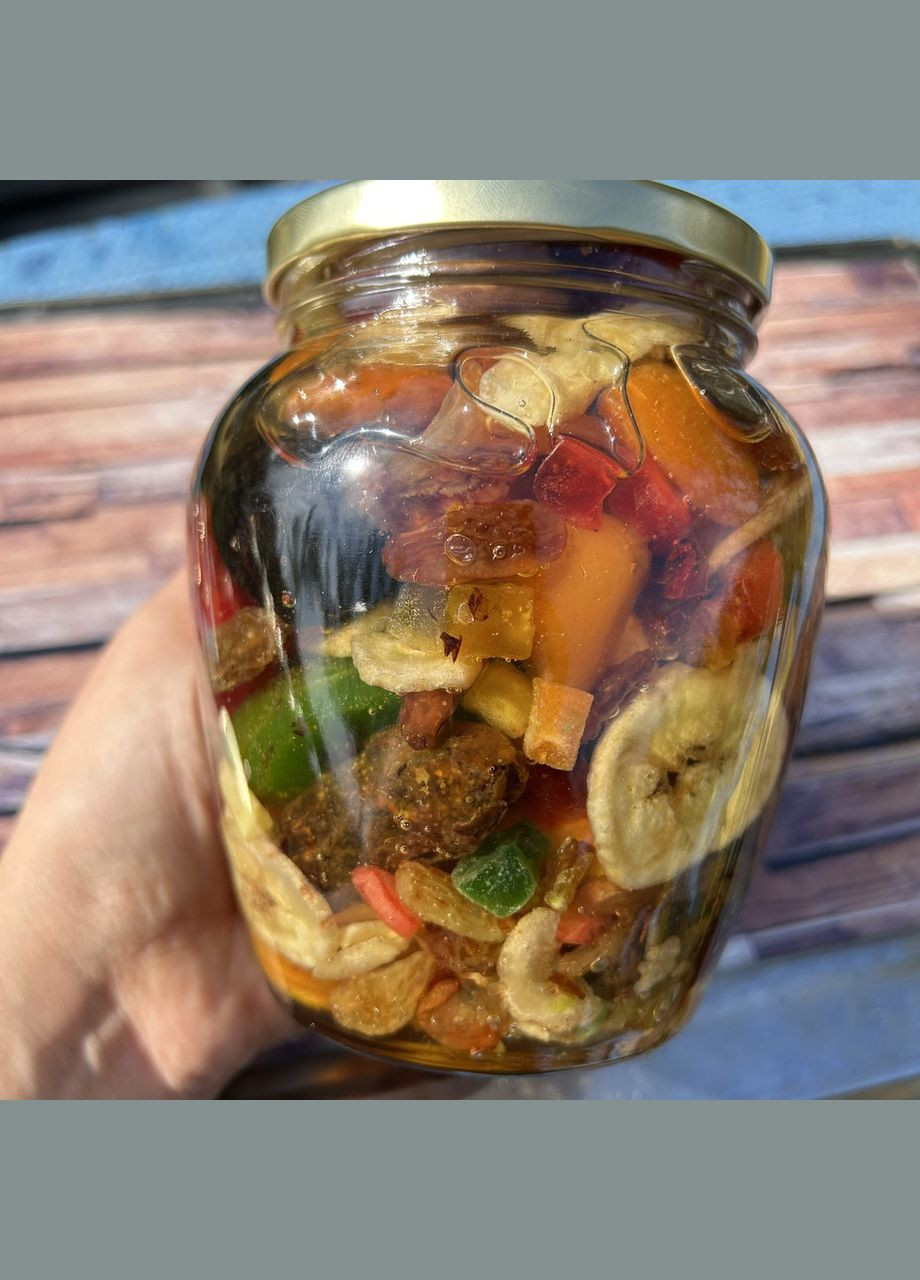 Мёд акации сухофрукты ассорти 720 мл (950грамм) МЕД ПОШТОЮ (322148881)