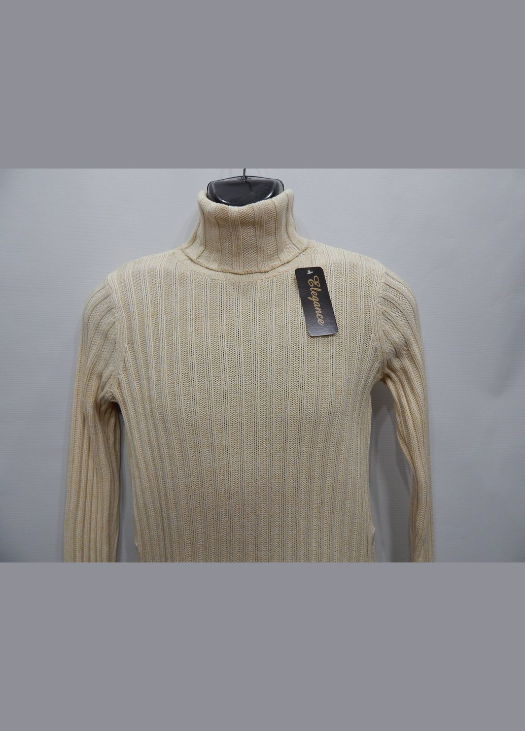 Бежевый зимний свитер мужской под горло jeans р. 48 053см DKNY