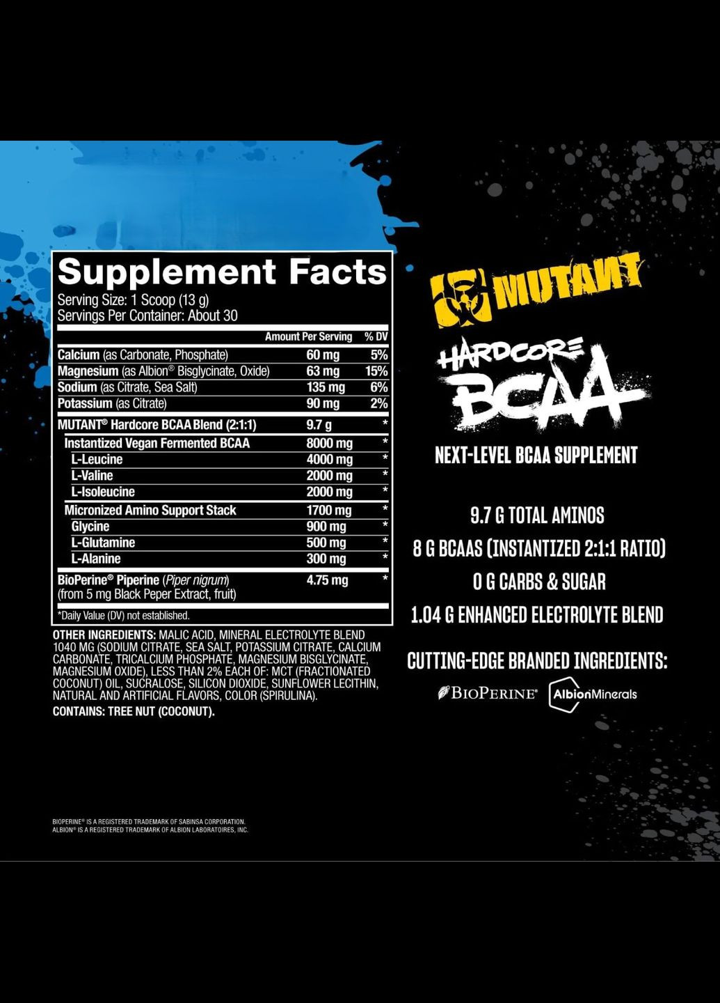 Аминокислотный комплекс Hardcore BCAA 390g (Fruit Punch) MUTANT (338627559)
