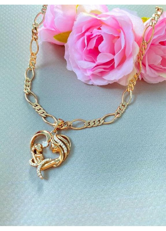 Позолоченная Цепочка 45см + Кулон. Позолота No Brand (360543644)