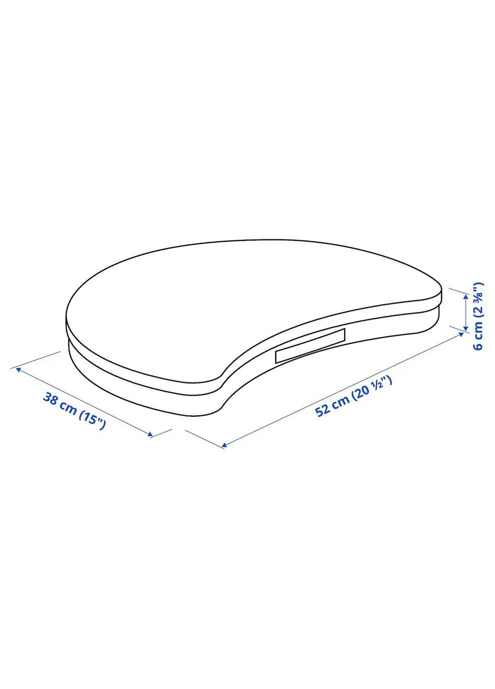 Підставка для ноутбука ІКЕА OJULF 52х38 см (60556322) IKEA (278405714)