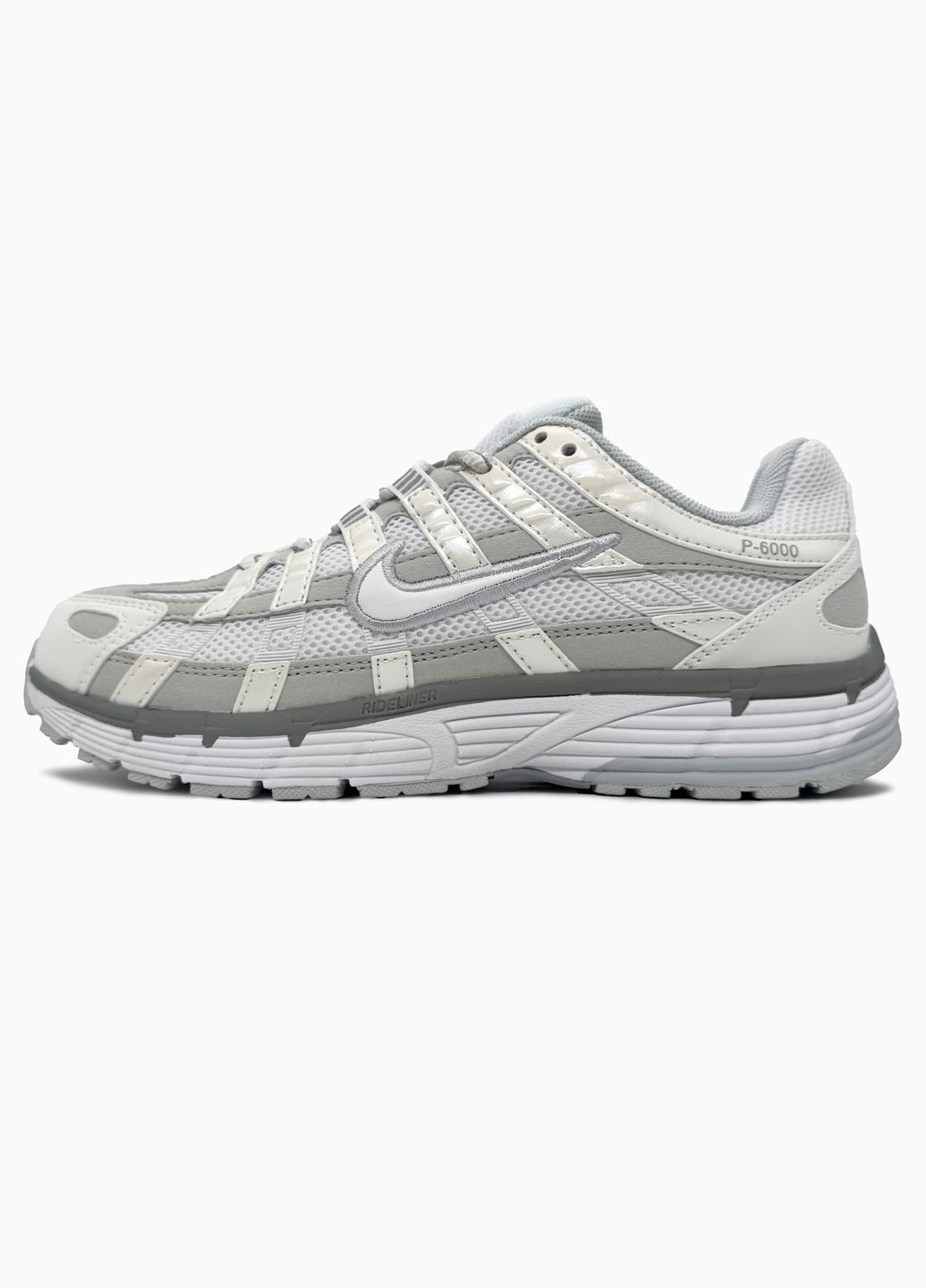 Белые демисезонные кроссовки мужские и женские nike p-6000 white grey | найк р-6000 белые No Brand