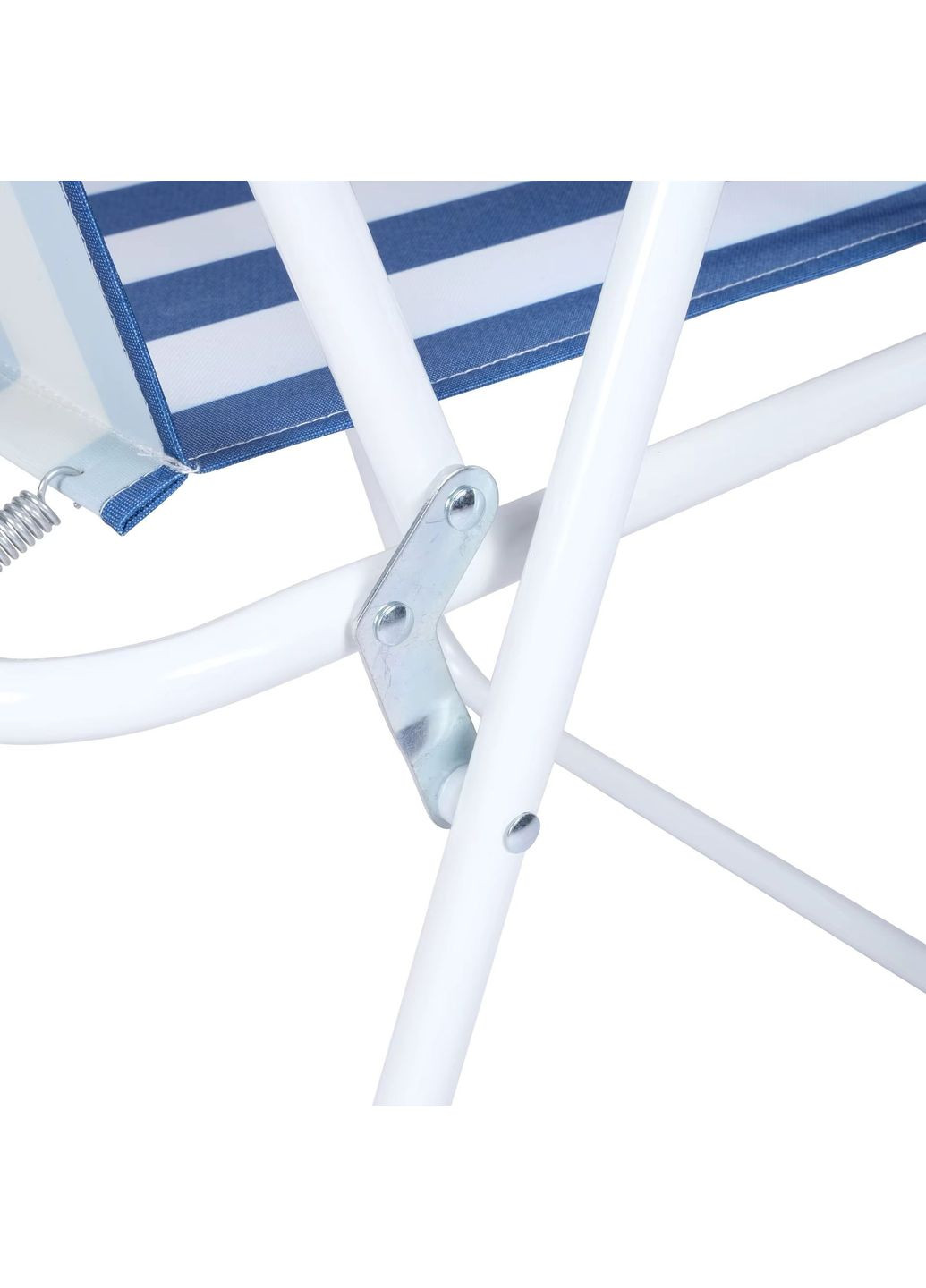 Стул складной туристический для рыбалки кресло раскладное до 100 кг Синий с белым No Brand (360867125)