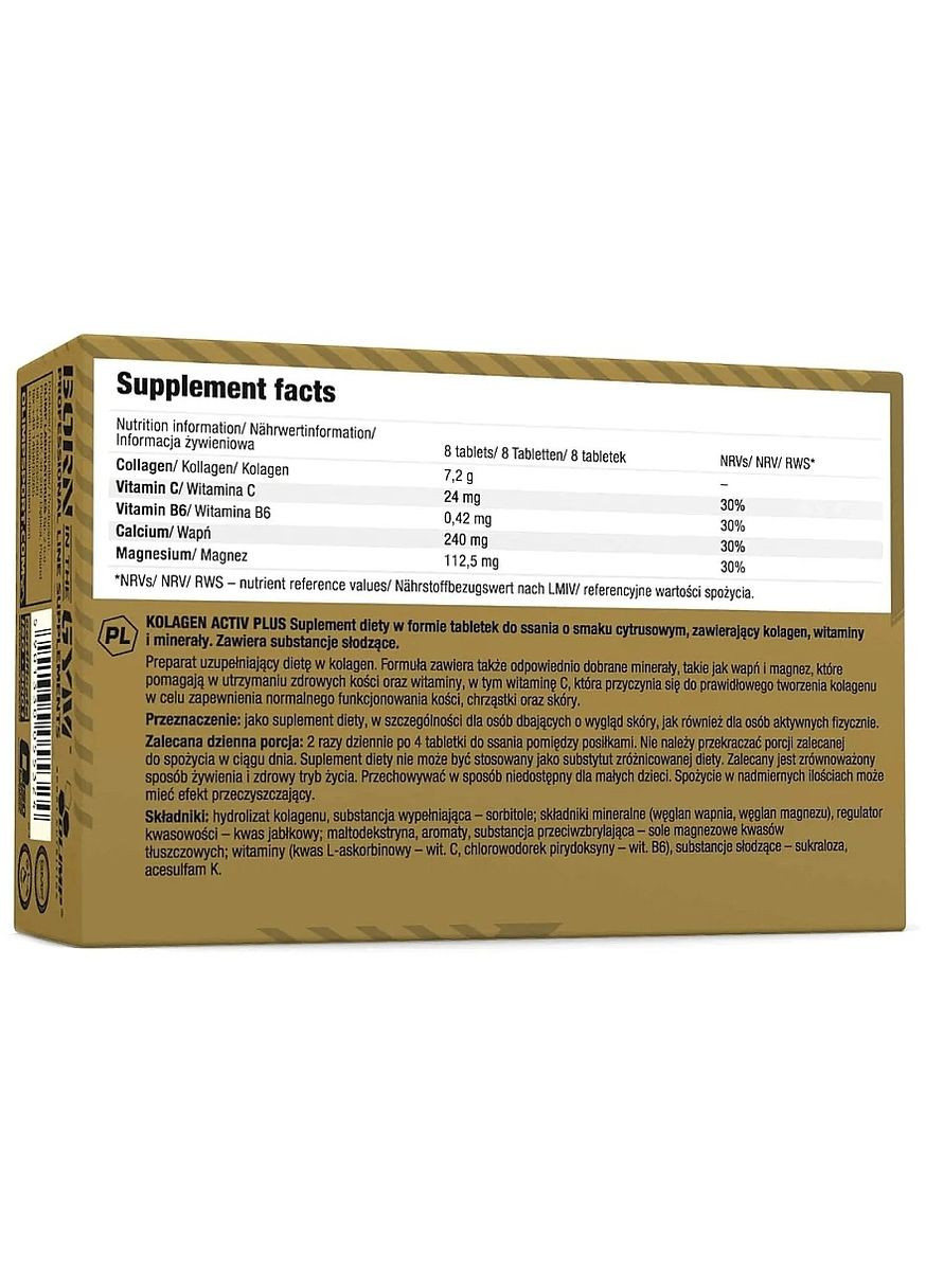 Харчова добавка "Колаген актив плюс" Kolagen Activ Plus Sport Edition 80шт (1441303-31106507) Olimp Sport Nutrition (368648882)