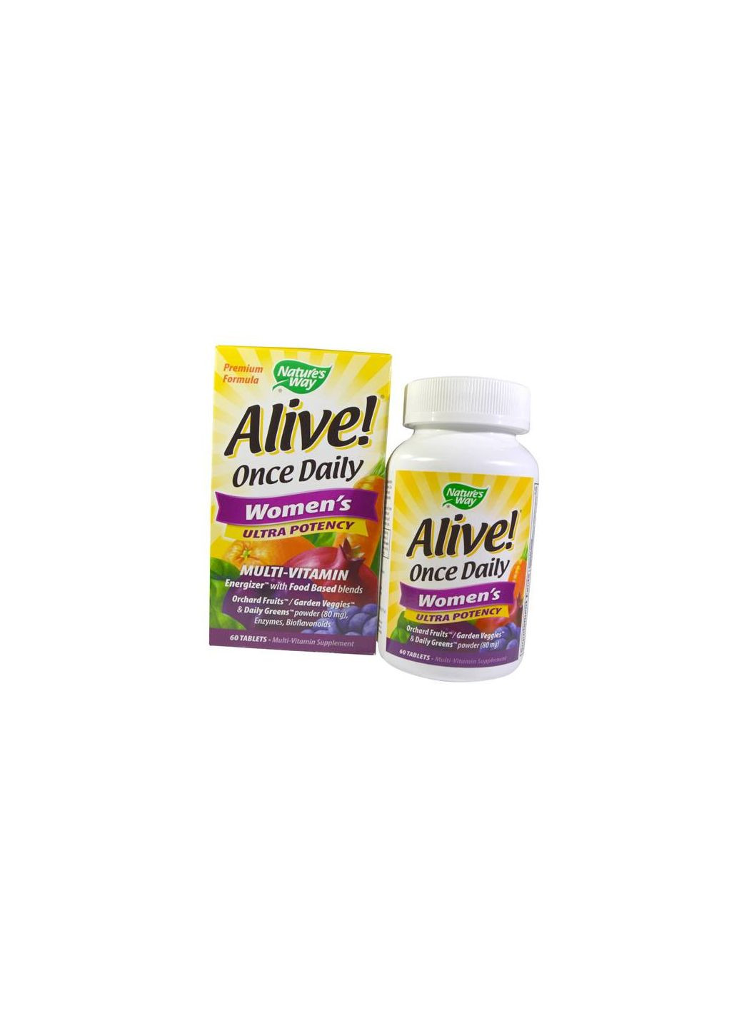 Мультивітаміни для жінок, Alive! Once Daily Women's Ultra Potency, 60таб (36344017) Nature's Way (293257032)