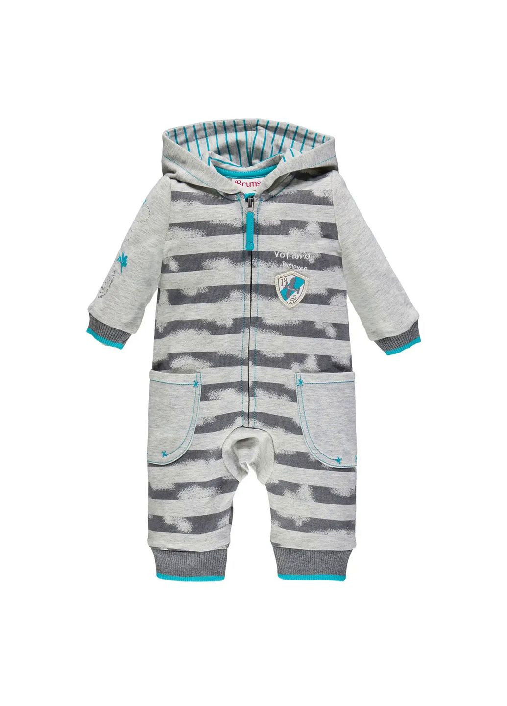 Комбинезон детский трикотажный 193BBFU004-804 серый Brums (322169763)