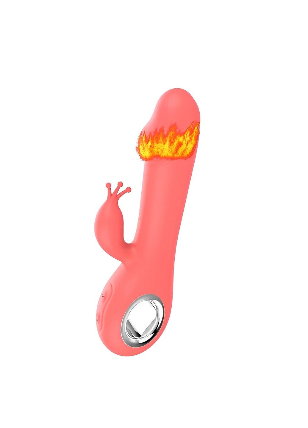 Вибратор-кролик с подогревом и ротацией (оранжевый, USB) Pretty Love (284278439)