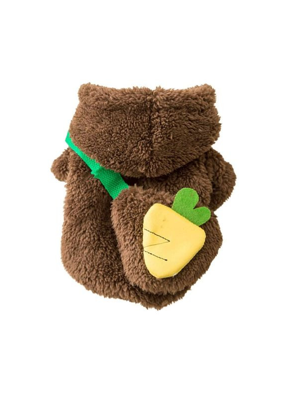 Свитер для собак и кошек Тедди 2011SXSL5932 Brown M с капюшоном утепленный 3шт Lesko (349731561)