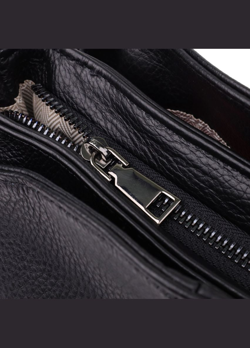 Сумка на плече з натуральної шкіри 23007 Чорний Vintage (347580004)