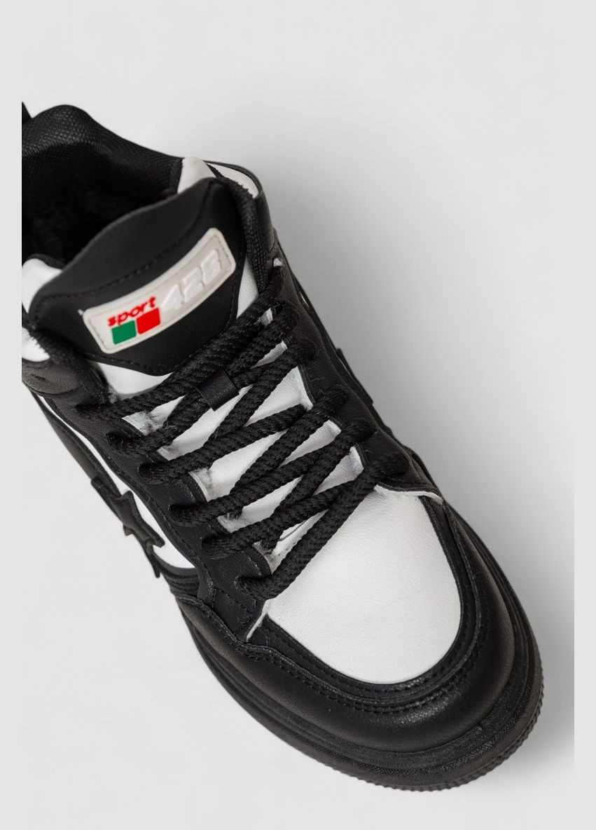 Кросівки жіночі на хутрі Ager Кроссовки чорно-білі зими (318561067)