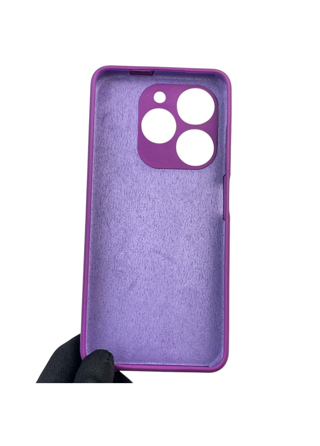 Чехол для Hot 40i (X6528B) силиконовый с микрофиброй нескользящий на инфиникс хот 40и фиолетовый Infinix (366389650)