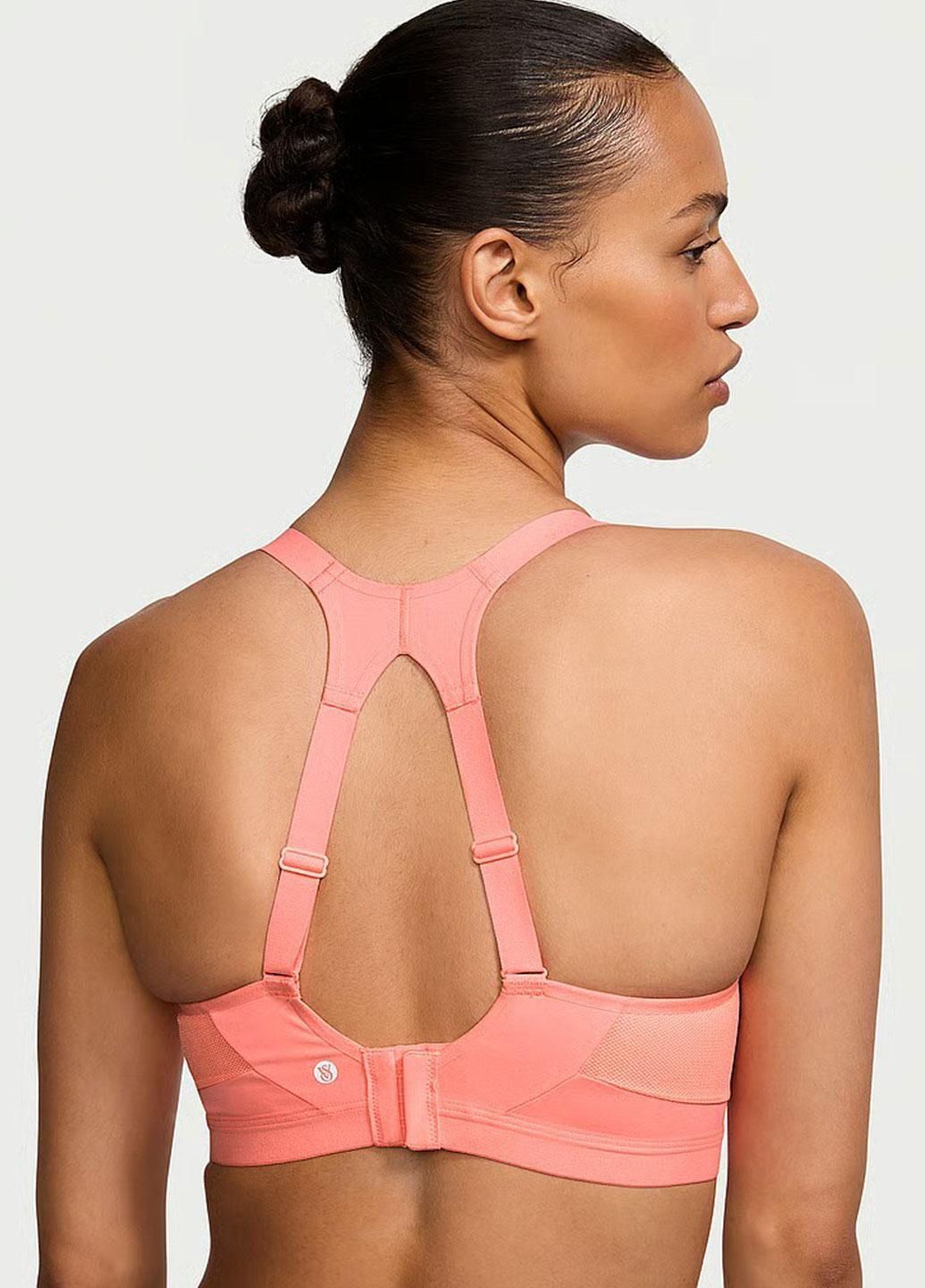 Розовый топ спортивный бюстгальтер Victoria's Secret полиэстер, эластан