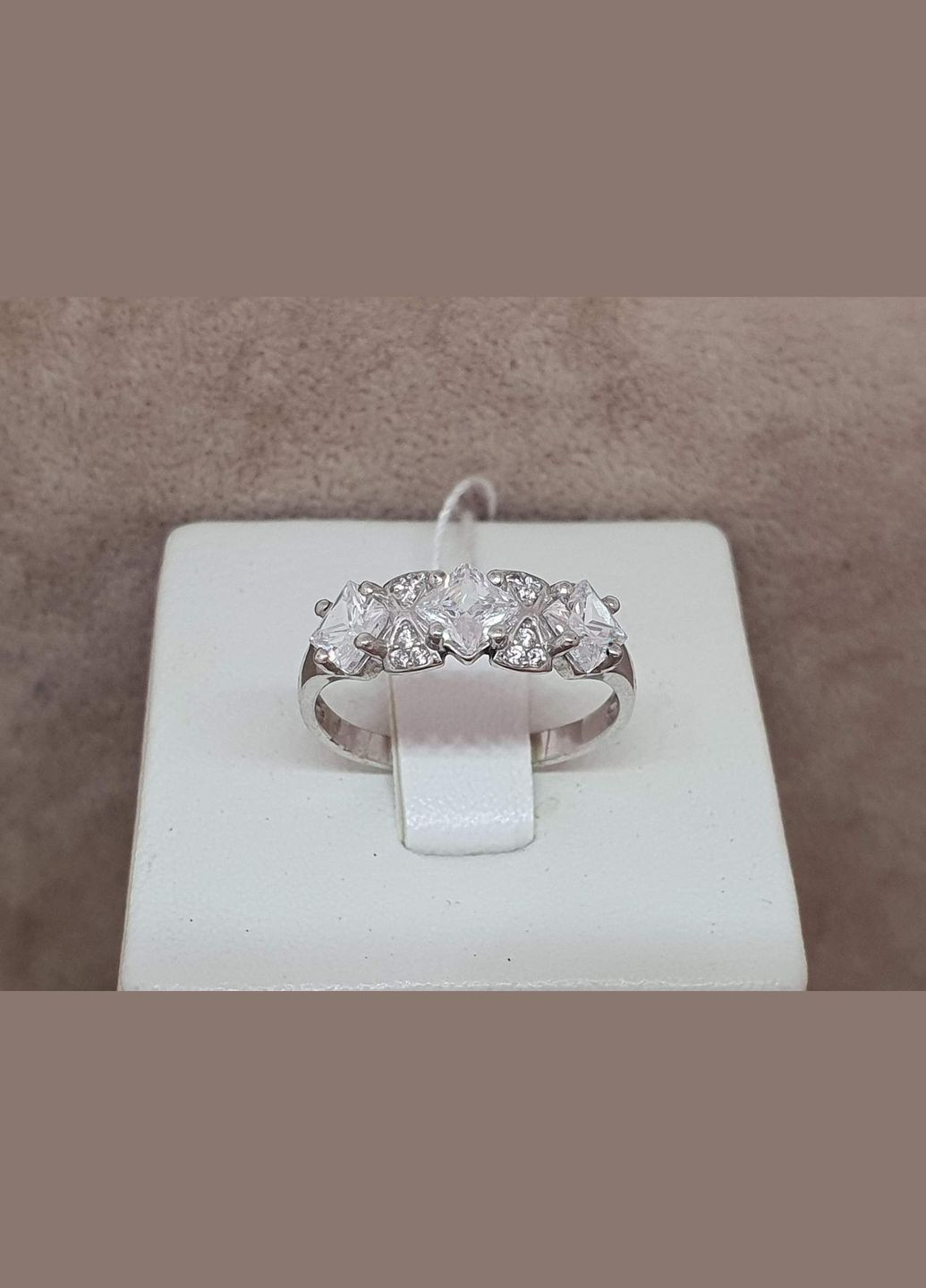 Срібне кільце Німфея з фіанітами. 1404/1Р-CZ AGNI (327416523)