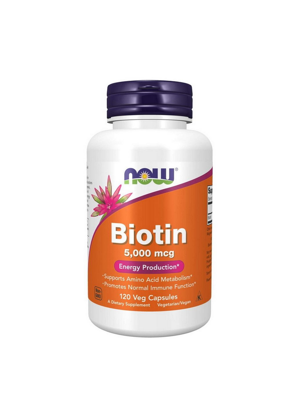 Пищевая добавка Biotin 5,000 mcg (120 veg caps) Now (296620723)
