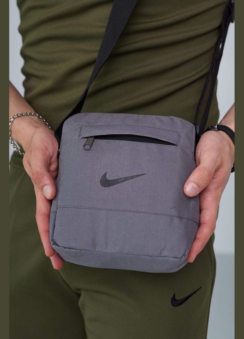 Барсетка сіра маленька No Brand (329203545)