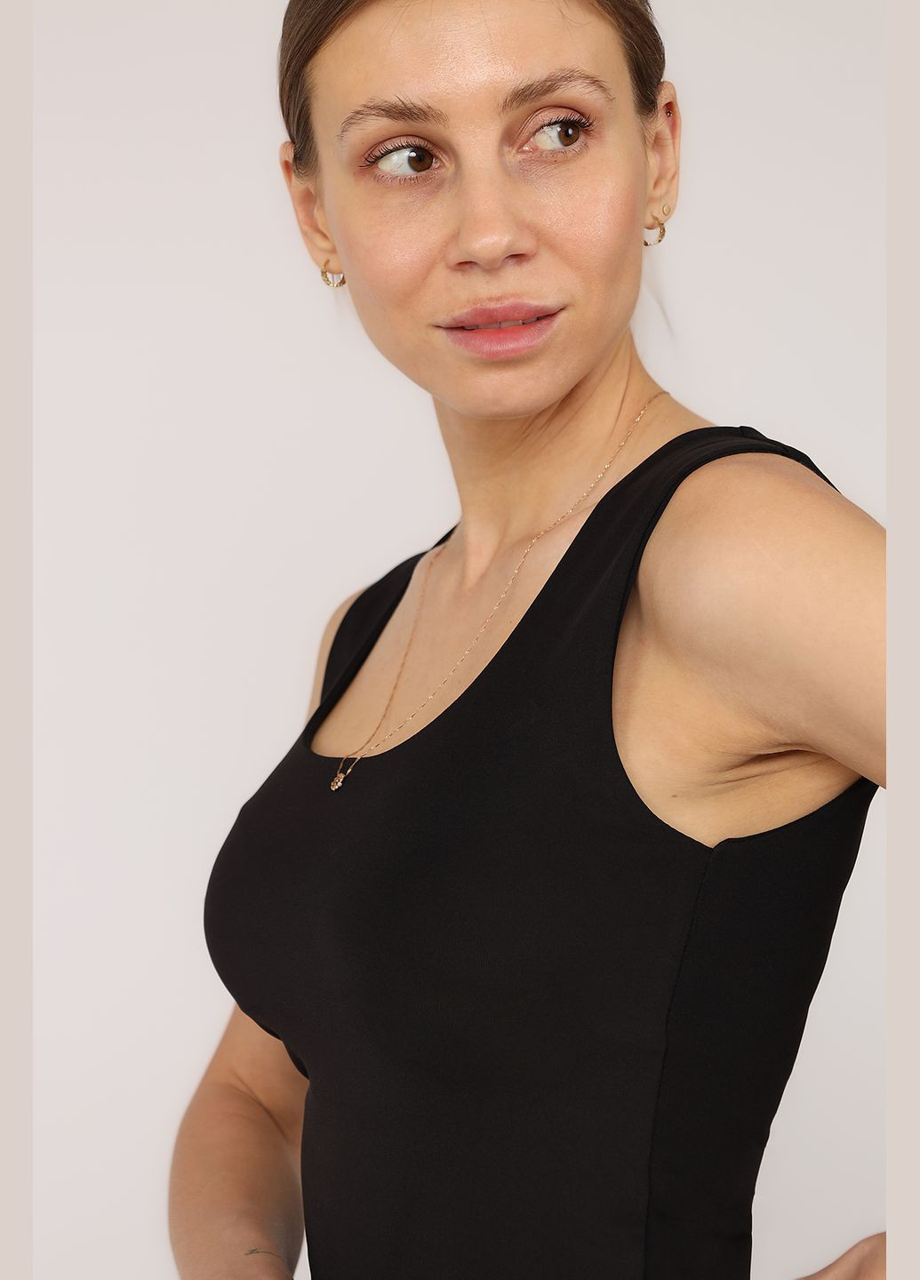 Майка с широкими бретелями женская цвет черный CB-00275296 Karol — 330223236